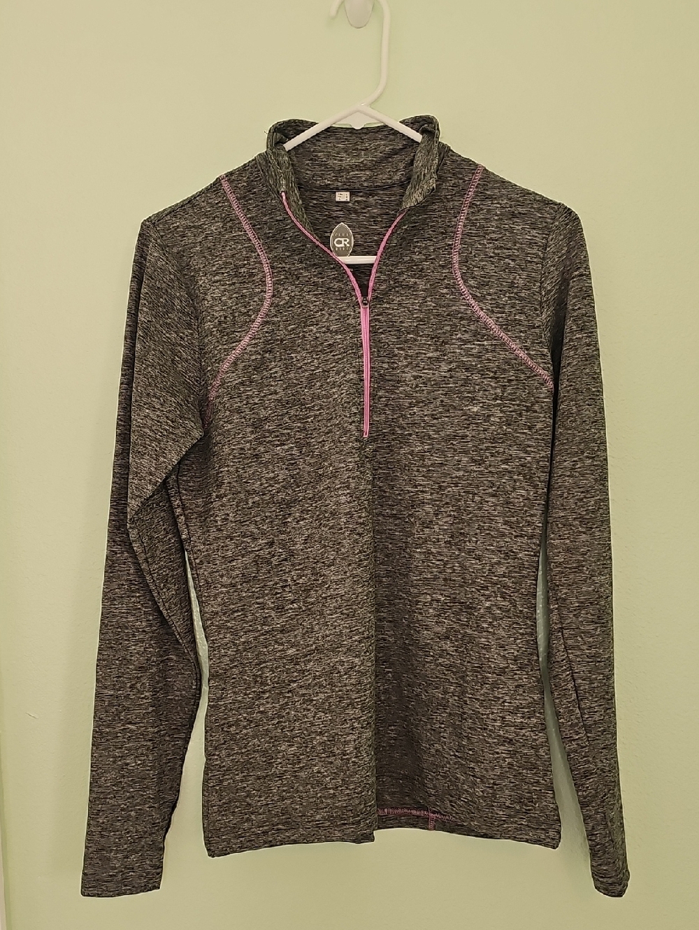 Club Ride L/S Cycling Jersey Heather Grey with Pink Accents